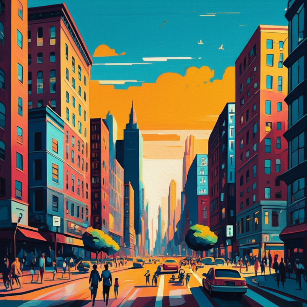 Urban Scene - Urban painting